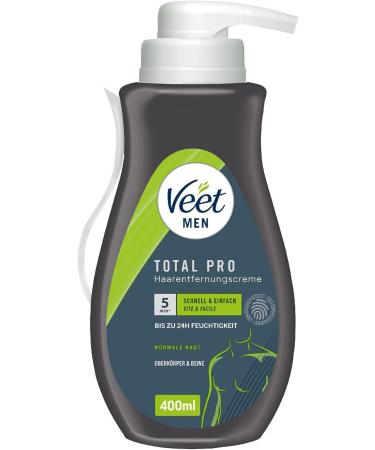 Veet for Men 400 ml Depilatory Cream Sensitive for men fast and effective hair removal in just 5-10 minutes