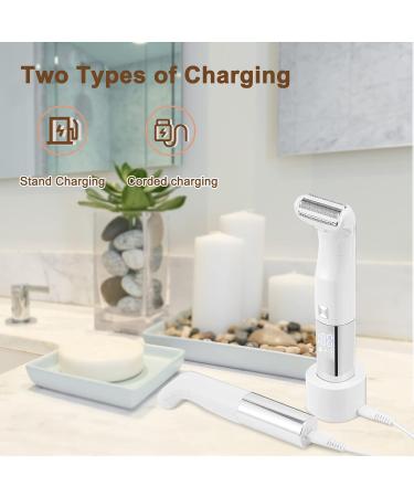 Emooncn 6-in-1 Women's Electric Razor & Epilator | USB Flawless Trimmer for Face Eyebrows Bikini & Intimate Areas | Perfect Gift for Women - Buy Online on GoSupps.com