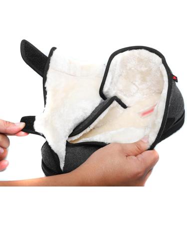 Thickening Diabetic Shoes for Women & Men | Unisex Velcro Sneakers - Cozy Winter Footwear for Seniors | Dark Grey - Buy Online on GoSupps.com