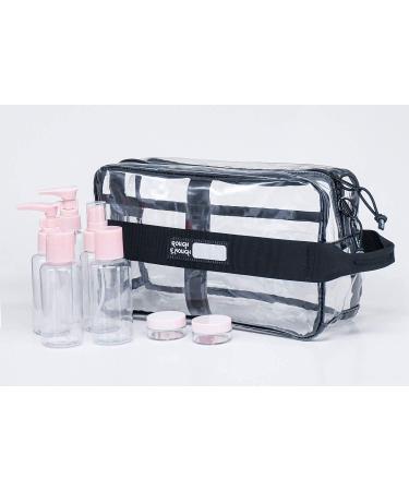Rough Enough Clear Cosmetic Bag | TSA Approved Toiletry Organizer with Zipper Pockets & Handle - Buy Online on GoSupps.com