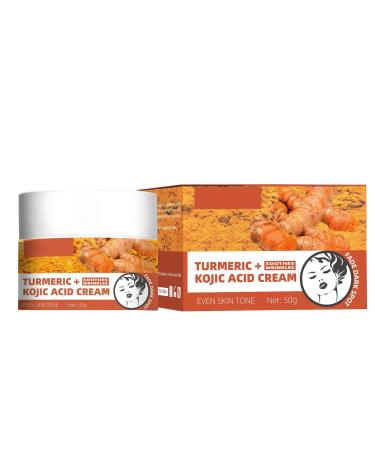 Kojic Acid Skin Lightening Cream - Moisturiser Face Women - Kojic Acid Cream with Turmeric - Anti Aging Face Cream for Anti-wrinkle - Brighten & Even Skin Tone Moisturizing Dark Spots Firming Skin