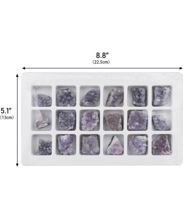 Natural Crystal Rough Natural Crystal Rough 18pcs/Set Natural Amethyst Cluster Stones Crystals Quartz Cluster Raw Minerals Home Decor Home Decoration 1box - Buy Online on GoSupps.com