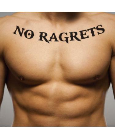 No Ragrets Temporary Tattoos - 2-Pack for Halloween Costume | Skin Safe - Buy Online on GoSupps.com