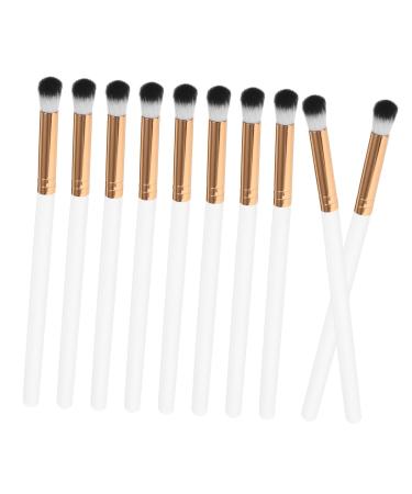 FRCOLOR 10pcs Makeup Brush Eye Makeup Kit Makeup Eyeshadow Brush Eye Brush for Eyeshadow Concealer Brush Eye Makeup Tool Makeup Eye Brush Precision White Wooden Handle Contour Brush 17.50X1.00X1.00CM White