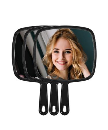 MIRRORNOVA Mirrornova Hand Mirror, Extra Large Barber Hairdressing Handheld Mirror with Handle for Salon, Pack of 3 XL, pack of 3 XL,pack of 3
