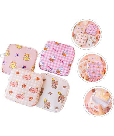 16 pcs Cartoon Tampon Storage Purse - Teen Period Menstrual Lipstick Holder with Zipper - Cute & Wear-Resistant Nursing Bag - Buy Online on GoSupps.com