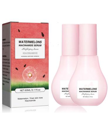 Generically Watermelon Niacinamide Serum Watermelon Glow Niacinamide Dew Drops Moisturizing Facial Serum Lightweight Hydrating Brightening Glow Recipe Dew Drops Face for Skin Care (2PCs)