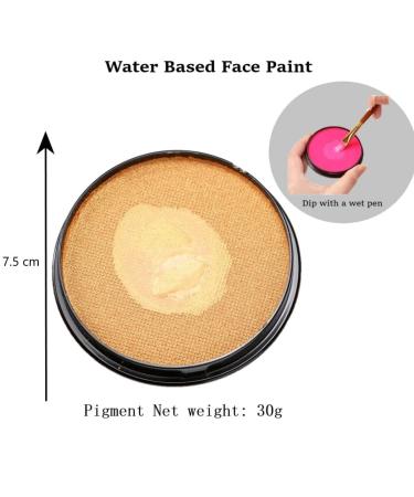 KARLOR Pearl Gold Face Paint 30g - Water-Based Professional Aqua Makeup for Halloween Carnival & Cosplay | Safe for Adults & Children - Buy Online on GoSupps.com