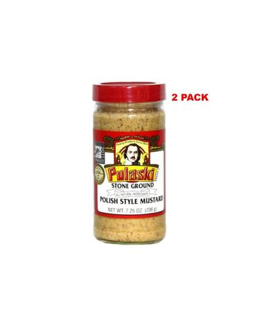 Granda Pulaski Stone Ground Polish Style Mustard 7.25 oz. - Pack of 2 - Buy Online on GoSupps.com