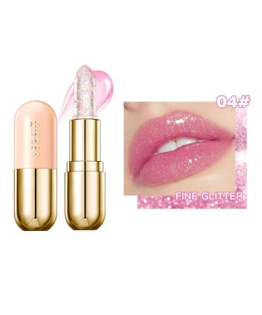 2 Pack Glimmer Crystal Jelly Lipstick - Magic PH Color Changing Balm Moisturizing & Vegan - Long Lasting Tinted Lip Balm Set - Buy Online on GoSupps.com