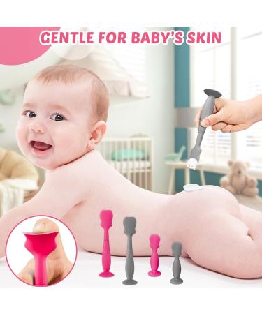 Baby Diaper Cream Spatulas Baby Diaper Rash Cream Applicator With Suction Cup And Humanized Handle Silicone Brush Multi-Purpose Tool BPA-Free Butt Paste Spatula For Newborn Baby Pink - Buy Online on GoSupps.com