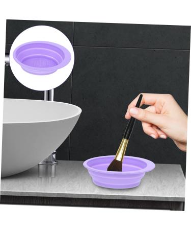 Didiseaon Cleaning Pad Silicone Brush Cleaner Foldable Brush Rinsing Pad Washers Makeup Brush Period Bag Makeup Egg Cleaner Brush Cleaning Mat Brush Cleansing Pad Make up Detergent 14.5x11cm Purple - Buy Online on GoSupps.com