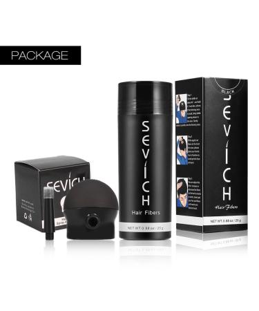 Professional Hair Thickening Solution - Hair Fibres Powder for Women and Men - 5 Colors Concealer for Thinning Hair - Pump Spray Applicator Included (Black) - Buy Online on GoSupps.com