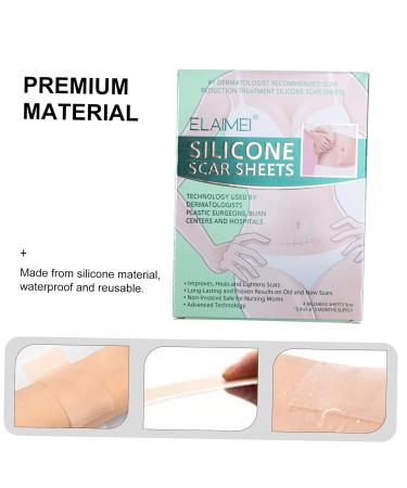 4pcs Silicone Scar Tape for Softening and Flattening Caesarean Scars - Bath-Friendly Scar Patches - Buy Online on GoSupps.com