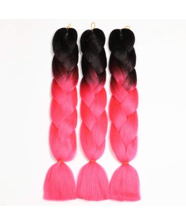 Showjarlly Kanecalon Hair Extensions - Ombre Jumbo Braid 24 | Premium Kanecalon Braids for Stylish Hairstyles | International Shipping Available - Buy Online on GoSupps.com
