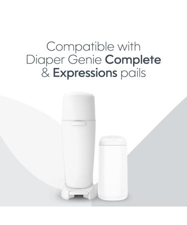 Diaper Genie Essentials Round Refill 4-Pack | Unscented Film | 1280 Diaper Capacity | Compatible with Diaper Genie Pails | 320 Count (4-Pack) - Buy Online on GoSupps.com