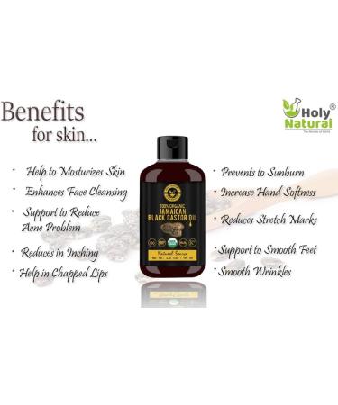 Organic Jamaican Black Castor Oil (300 ml) | USDA Certified | 100% Pure & Traditional Handmade | Roasted Castor Beans Scent - Buy Online on GoSupps.com