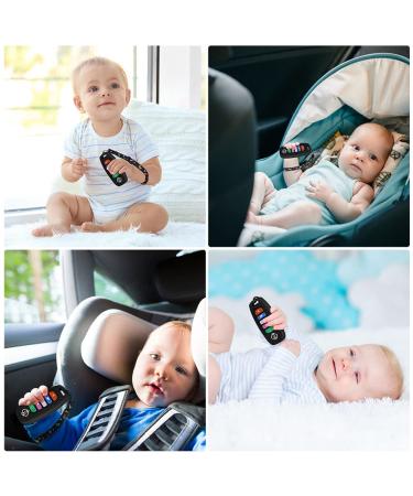 Hotut Baby Teething Toys - 2 Pack Silicone Teether for Babies | Remote Control Shape, BPA-Free, Dishwasher & Refrigerator Safe | Suitable for 3-12 Months | Black-A - Buy Online on GoSupps.com