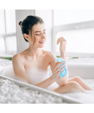2 Pcs Super Soft Exfoliating Bath Sponge  Ultra Soft Bath Sponges for Shower Reusable 3D Bath Sponge Shower Brush Painless Dead Skin Remover Body Sponge for Adults Children Pregnant  Blue - Buy Online on GoSupps.com