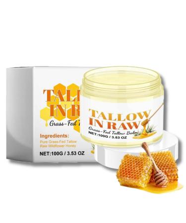 Moisturiser for Dry Skin - Tallow Honey Balm Body Lotion - Body Moisturiser for Hydrating Nourishing Repairing Firming - Body Cream Suitable for Whole Body - Body Skin Care