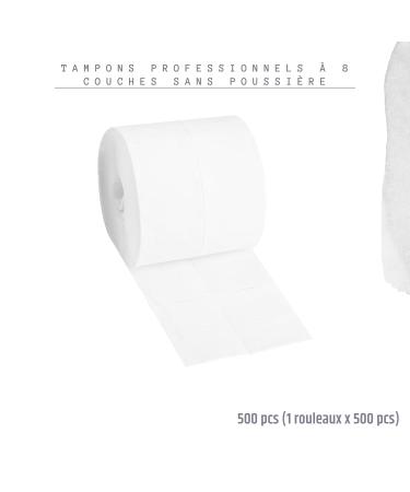 Inlaq 500 Cellettes | Lint-Free & Dust-Free Cotton Pads for Gel & Acrylic Nail Styling | Thick 8-Layer Wipes (500 Pieces) - Buy Online on GoSupps.com