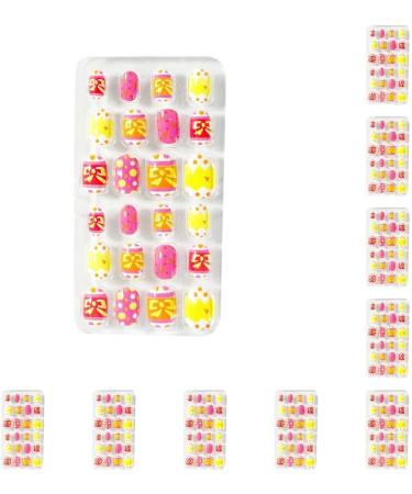 10 Set of 1 Set Fake Nails Medium Length Files Square Style Matte Press on Stick Wraps Art Decals Artificial Manicure Kit - Buy Online on GoSupps.com
