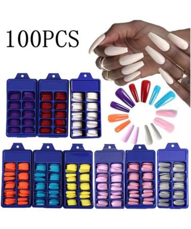 Buy STTOCE Acrylic Coffin Nail Tips - 10 Sizes Long Ballerina False Nails for DIY Nail Art & Salons - Buy Online on GoSupps.com