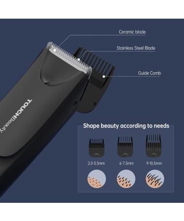 TOUCHBeauty Electric Body Hair Trimmer & Grooming Kit for Men - Waterproof LED Light Replaceable Ceramic Blade - Ideal for Groin & Pubic Hair Grooming - Buy Online on GoSupps.com