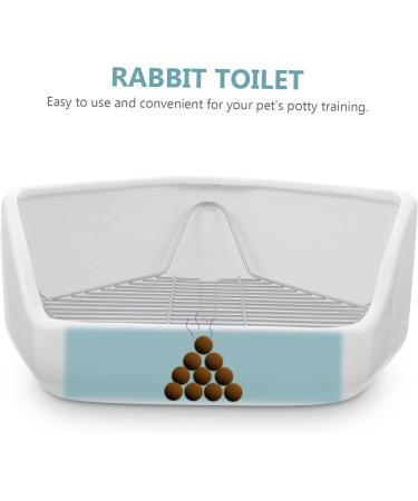 HANABASS Rabbit Toilet Bunny Litter Tray Small Animal Toilet Pet Toilet Guinea Pig Bedding White Ceramics - Buy Online on GoSupps.com
