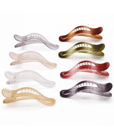 Pastel Alligator Hair Clips 8 PCS for Styling Sectioning  Monster Clips For Hair  Big Hair Clips For Styling Duckbill  Hair Styling Clips with Non-Slip Aligator Clips-Monsters