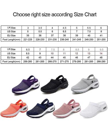 YUEWS Women Diabetic Walking Air Cushion Orthopedic Slip-On Shoes - Arch Support Mesh Mules Sandals - Buy Online on GoSupps.com