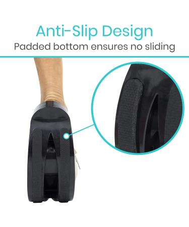 Vive Calf Stretcher Foot Rocker - Shin Splint Relief for Runners | Achilles Plantar Fasciitis Therapy Device | Ankle Strengthening Roller | Severs Disease Black - Buy Online on GoSupps.com