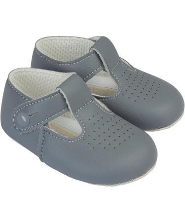 Early Days Baypods Baby Shoes | Soft Soled Pre Walker Shoes | T Bar Style in Grey | Made in England - Buy Online on GoSupps.com