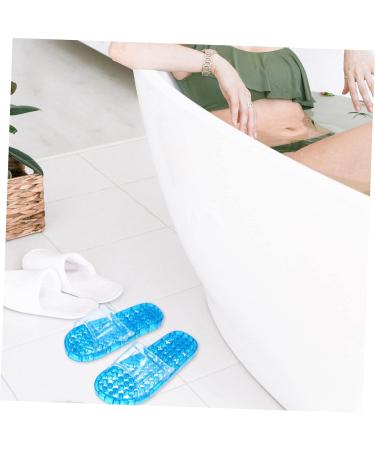 MAGICLULU 2 Pairs Slippers Quick Drying Shower Slippers Green Home Indoor Slippers Non Dorm Shoes Gym Foot Spa Soak Tub Shower Footware Massaging Travel Pvc Household Plastic Barrel 26.5x9.8cm 9.5x5pcs Bluex5pcs - Buy Online on GoSupps.com