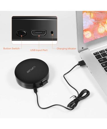 Lurrose 1X/5X/10X Magnifying Mirror with LED Light - Portable Rechargeable Makeup Mirror in Black - Buy Online on GoSupps.com