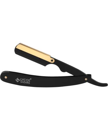 LYCOS Shears Classic Matte Cut Throat Razor Kit for Men - Gold Plated - Stainless Steel Professional Barber Straight Razor - Salon Quality Hair Shaver - Foldable Hair Beard Razor - Buy Online on GoSupps.com
