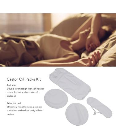 Adjustable Reusable Castor Oil Neck Pack for Thyroid Inflammation - Washable White Set - Buy Online on GoSupps.com