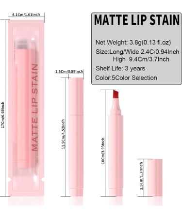  TianWlio Women's Liquid Lipstick - 5 Colors - Long-Lasting Lip Liner - Lipstick Pencil - Long-Lasting - Waterproof Lip Balm - Buy Online on GoSupps.com