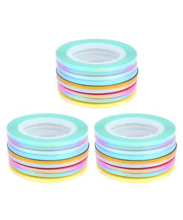 Healifty 27 pieces 3 sets nail art sticker nail sticker whiteboard tape lines nail tape make nail strip strap adhesive tape for nail art nail tapes nail sticker gold and silver