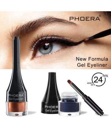 Go Ho Black Gel Eyeliner Pot | Matte Cream High Pigmented Eye Makeup with Brush | Smooth Matte Finish | Women's Gel Eye Liner 202 Black - Buy Online on GoSupps.com