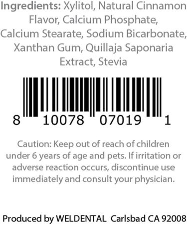 Weldental Chewtab Whitening Toothpaste Tablets in Cinnamon - Gentle & Effective Oral Care - Buy Online on GoSupps.com