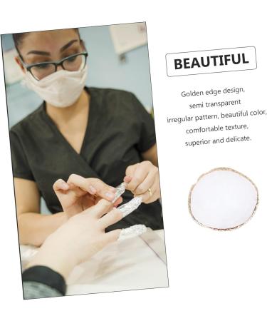 Didiseaon Palette de M lange pour Ongles Blanc avec Bord Dor Plateau de Peinture Nail Art pour Salon et Usage Professionnel Outil Pratique pour Cr ation de Couleurs Uniques - Buy Online on GoSupps.com