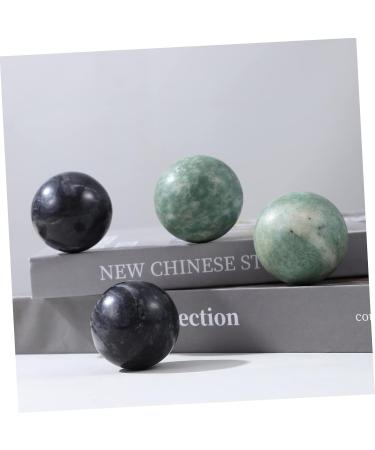 Fomiyes 8-Sentence Ball Exercise - Solid Black Baoding Health Massage Device | Hand Massage Gemstones & Fitness Balls for Relaxation - Buy Online on GoSupps.com