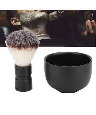 Men's Beard Shaver Set - Stainless Steel Shaving Bowl & Soft Brush | Home & Salon Barber Kit (Black - Buy Online on GoSupps.com