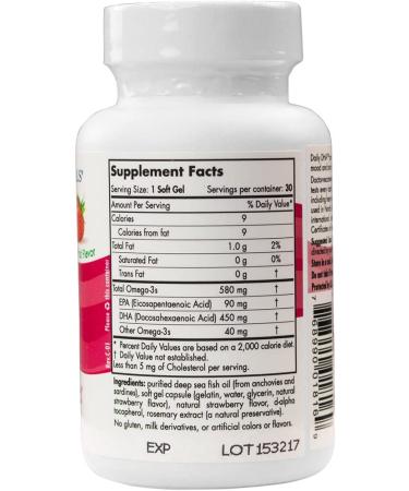 Nordic Naturals Daily DHA 1000mg - Natural Fruit Flavor - 30 Soft Gels - Buy Online on GoSupps.com