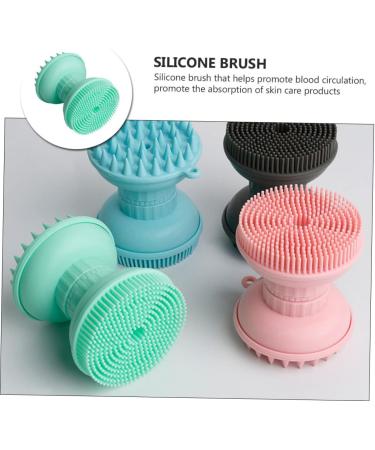 Ipetboom 1pc Three-in-one Bath Brush Face Scrubbers Face Exfoliator Brush Pore Scrubber Makeup Brushed Cleansing Shampoo Bath Scrubber for Body Scalp Shampoo Face Brush Triple Silica Gel 8.6x7cm Green - Buy Online on GoSupps.com