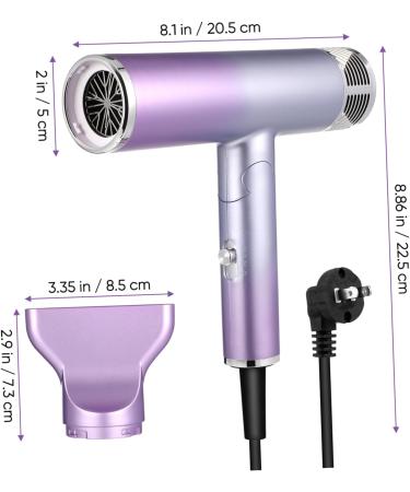 WOONEKY Foldable Hair Dryer Travel Hair Dryer Travel Hair Bonnet Dryer Small Hairdryer Brushless Motor - Buy Online on GoSupps.com