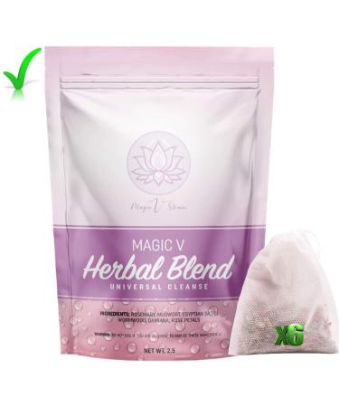 Yoni Herbs for Cleansing & Tightening - Natural V Steam Herbal Bags for Home Vaginal Steaming - 6 Steam Bags for Easy Clean Up - Buy Online on GoSupps.com