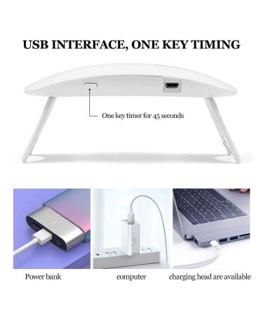9W Mini Nail Dryer - Portable USB UV LED Lamp for Gel Polish & Nail Art | International Shipping Available - Buy Online on GoSupps.com