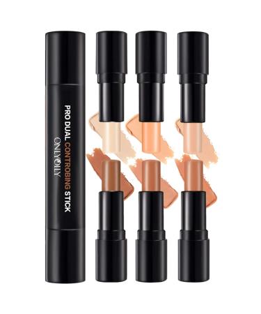 ONLYOILY 6 colors contour highlighter stick contour stick,face highlighter, contour makeup contouring sticks cream concealer - 3PCS (#1+#2+#3)